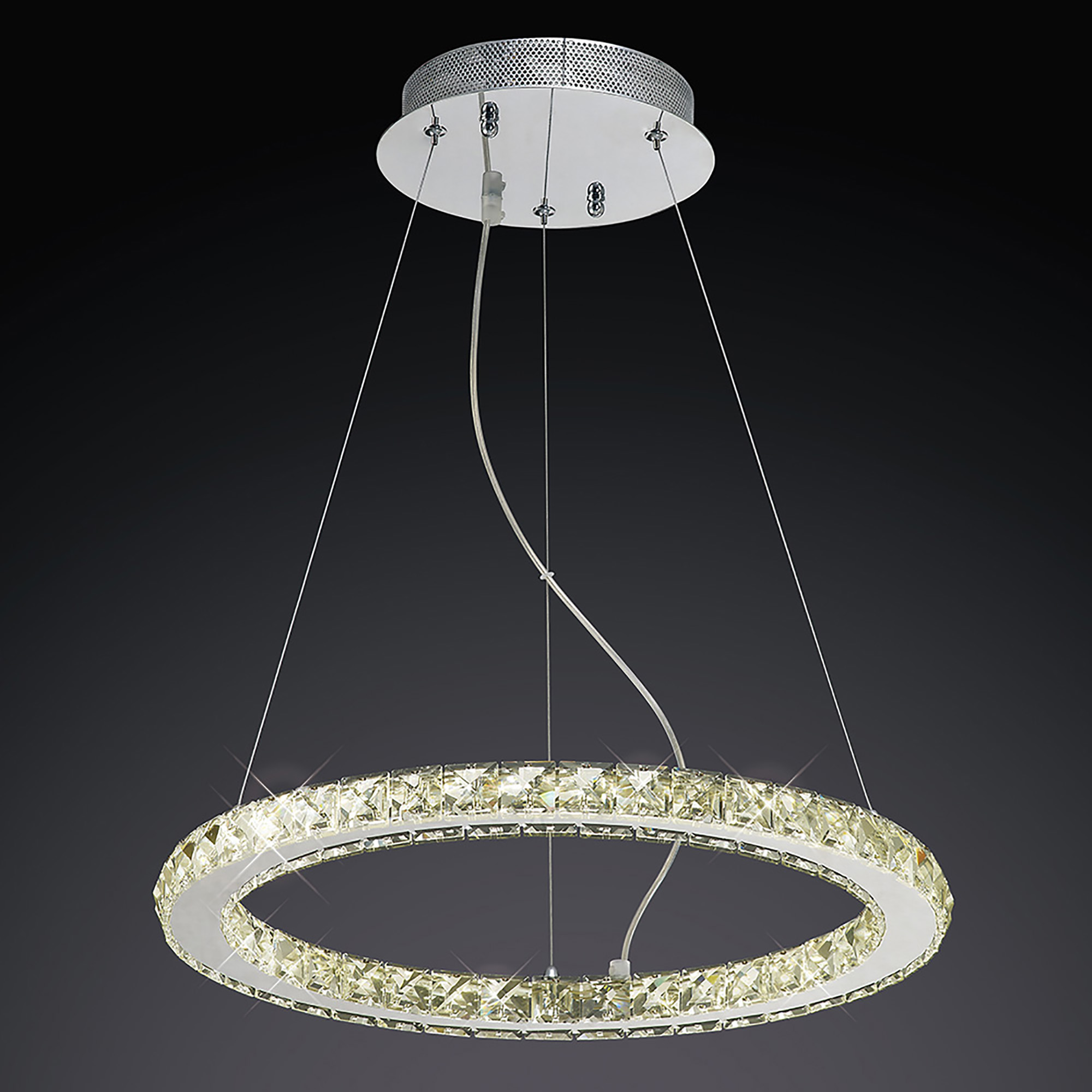 IL80036  Galaxy Crystal 27W LED Pendant Light